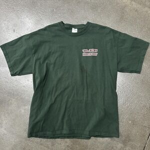 TJs Hide-A-Way Shirt Mens XL Green Bar Graphic Evans City PA Tee Beer Promo